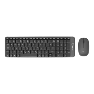 Tipkovnica + miš SBOX WKM-22, bežični, HR, crni