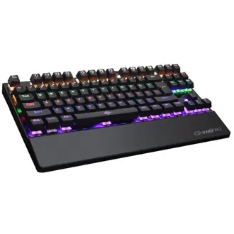 Tipkovnica MS Elite C710, žičana, gaming, mehanička, blue switches, US Layout, RGB, crna