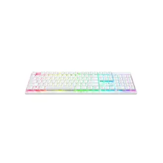 Tipkovnica Razer DeathStalker V2 Pro, bežična, gaming, optomehanička, purple switches, RGB, US Layout, bijela, RZ03-04363500-R3M1