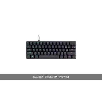 Tipkovnica Razer Huntsman Mini, žičana, gaming, optomehanička, clicky purple optical switches, TKL, RGB, crna, RZ03-03390100-R3M1