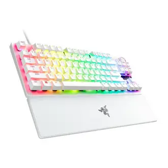 Tipkovnica Razer Huntsman V3 Pro Tenkeyless, žičana, gaming, optomehanička, analog optical switches, TKL, RGB, bijela, RZ03-04981700-R3M1
