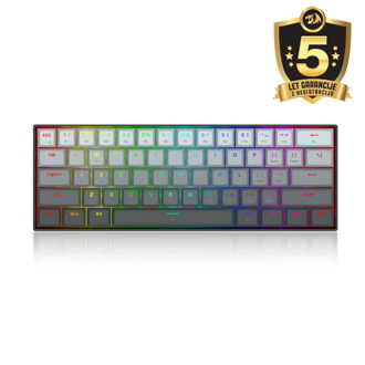 Tipkovnica Redragon Fizz K617, žičana, gaming, mehanička, US Layout, RGB, TKL, crna
