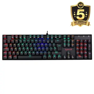 Tipkovnica Redragon K551 RGB Mitra, žičana, gaming, mehanička, blue switches, crna