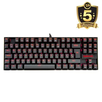 Tipkovnica Redragon Kumara 2 K552-2, žičana, gaming, mehanička, blue switches, red LED, TKL, HR Layout, crna