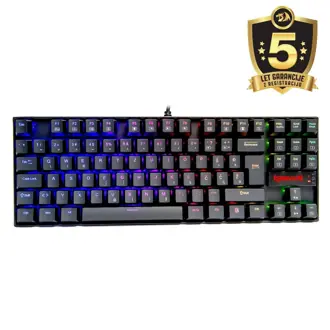 Tipkovnica Redragon Kumara K552 RGB-1, žičana, gaming, mehanička, blue switches, TKL, HR Layout, crna
