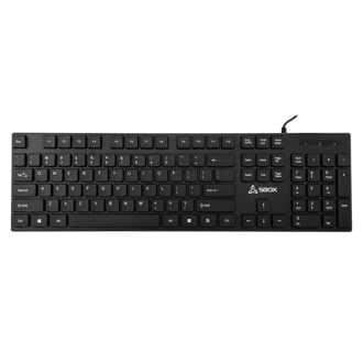 Tipkovnica SBOX K-123, žičana, US Layout, crna