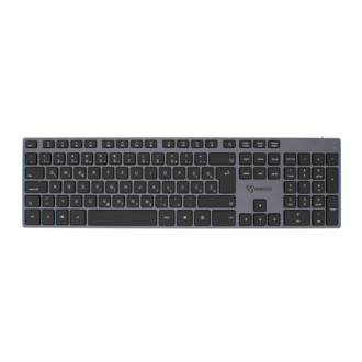 Tipkovnica SBOX WK-131, bežična, HR layout, aluminijska, crno-siva