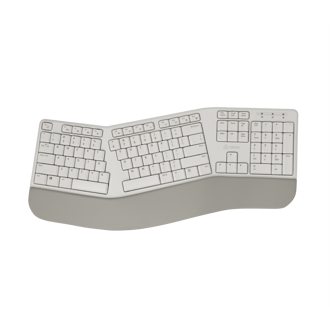 Tipkovnica SBOX WK-905, bežična, ergonomska, US Layout, bijela