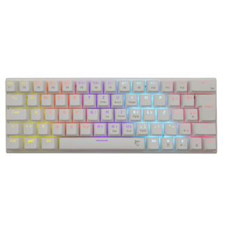 Tipkovnica White Shark GK-002212 Wakizashi, žičana, gaming, mehanička, red switches, HR layout, LED, TKL, bijela