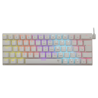Tipkovnica White Shark GK-002222 Wakizashi, žičana, gaming, mehanička, blue switches, HR layout, LED, TKL, bijela