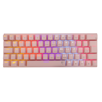 Tipkovnica White Shark GK-002422 Wakizashi, žičana, gaming, mehanička, blue switches, HR layout, LED, TKL, roza
