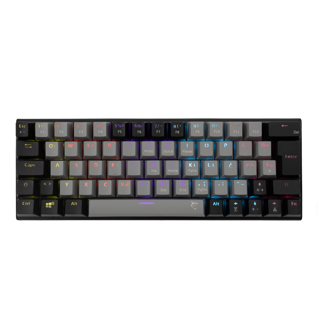 Tipkovnica White Shark GK-002712 Wakizashi, žičana, gaming, mehanička, red switches, HR layout, LED, TKL, sivo-crna