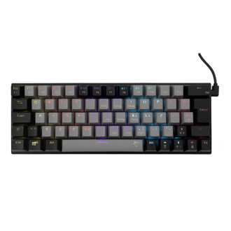 Tipkovnica White Shark GK-002722 Wakizashi, žičana, gaming, mehanička, blue switches, HR layout, LED, TKL, sivo-crna