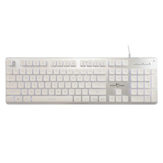 Tipkovnica White Shark GK-003241 Tachi, žičana, gaming, membranska, US Layout, LED, bijela