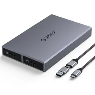 Vanjsko kućište Orico CM2C3-2N-GY-BP, NVMe M.2 SSD, USB Type-C, sivo