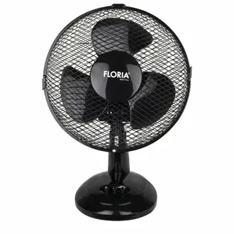 Ventilator Floria ZLN1211, 23cm, 25W, stolični, crni, 2 brzine, nagib, oscilacija 90°