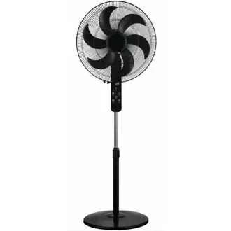 Ventilator BOW, 45cm, 75W, 6 noževa, 80° rotacija, 3 brzine, daljinski upravljač, crni