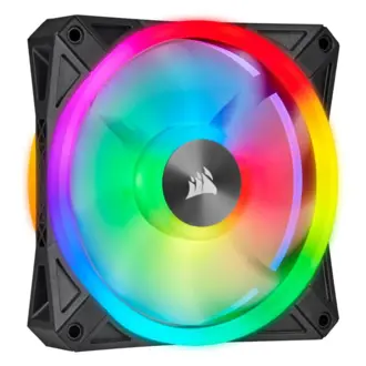 Ventilator za kućište Corsair iCUE QL120 RGB, 120mm, PWM, crni