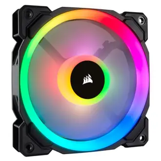 Ventilator za kućište Corsair LL120, 120mm, PWM, RGB, crni