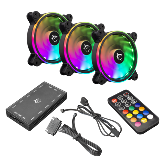 Ventilator za kućište White Shark 1262-04-V Nebula ARGB, 120mm, crni (3 komada)