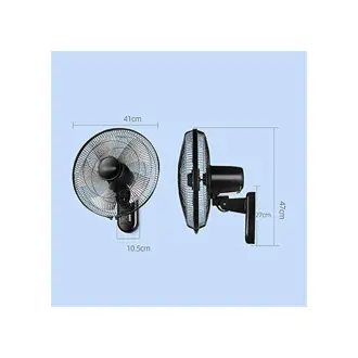 Ventilator zidni CASA FAN WV45, crni, 3 brzine, daljinski, 1.8m kabel