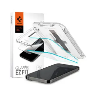 Zaštitno staklo za mobitel Spigen Glass tR EZ Fit, za Apple iPhone 14 Pro Max, 2 komada + okvir za instalaciju