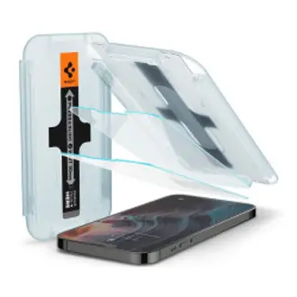 Zaštitno staklo za mobitel Spigen tR EZ Fit, za Apple iPhone 14 Plus/iPhone 13 Pro Max, 2 komada + okvir za instalaciju