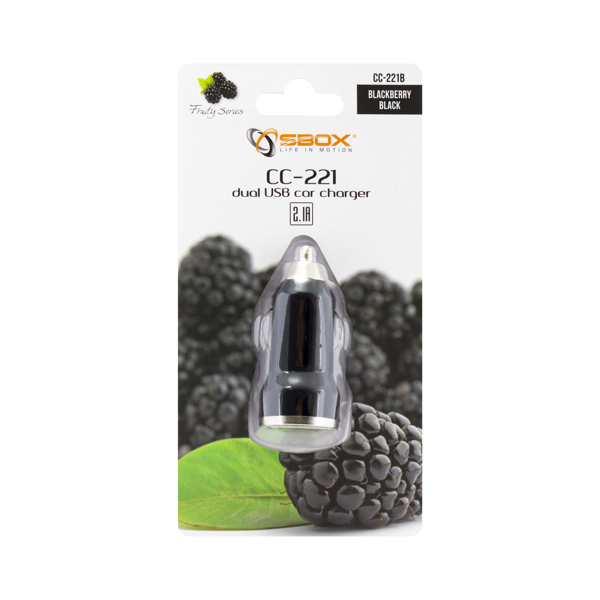 Auto punjač SBOX CC-221, 2xUSB-A, 10W, crni - Slika 4