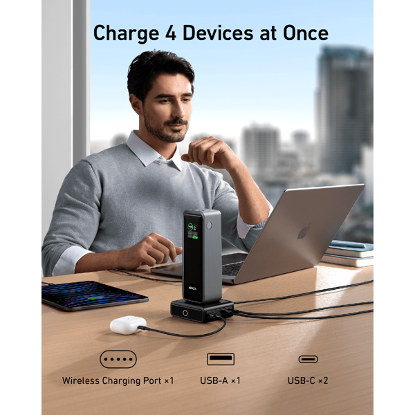 Baza za punjenje eksternih baterija Anker Prime, 100W, crna - Slika 4