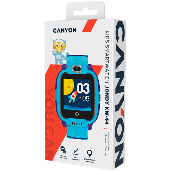 Dječji pametni sat Canyon Jondy KW-44, 4G, plavo-ljubičasti - Slika 4