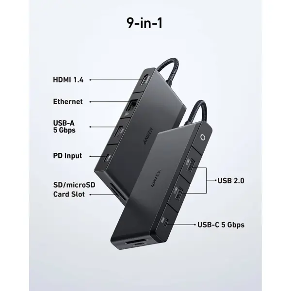 Docking Anker 552 9-u-1, USB-C, PD 85W - Slika 2