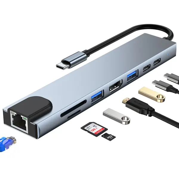 Docking Moye Connect Multiport Hub X8, USB-C - Slika 2
