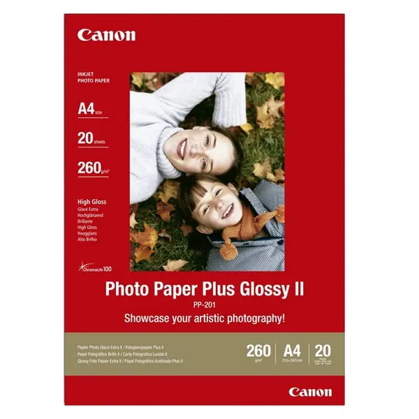 Foto papir Canon Photo Paper Plus Glossy II PP201, A4, 20 listova - Slika 1