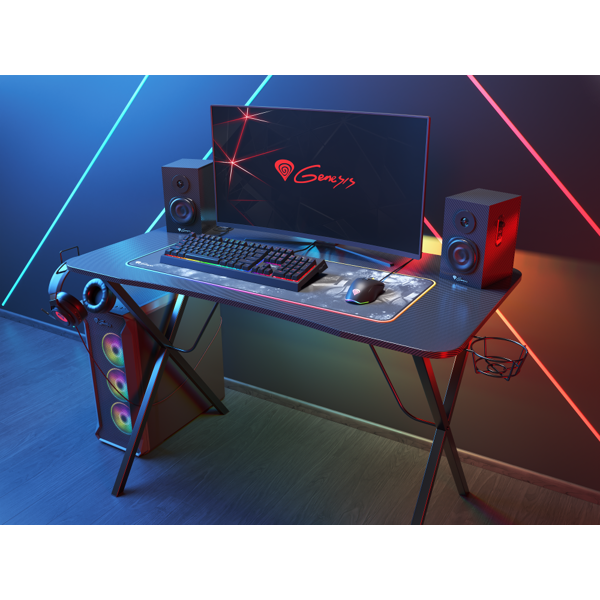 Gaming stol Genesis Holm 200 RGB, crni - Slika 1