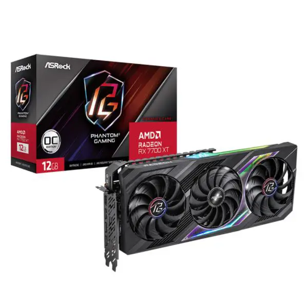 Grafička ASRock AMD Radeon RX7700XT Phantom Gaming OC, 12GB GDDR6 - Slika 1