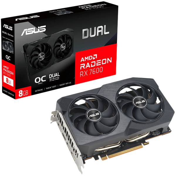 Grafička Asus AMD Radeon RX7600 Dual V2 OC, 8GB GDDR6 - Slika 1