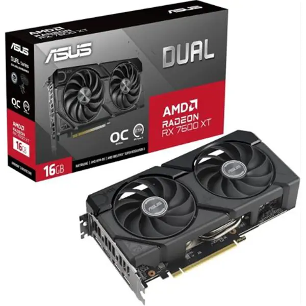 Grafička Asus AMD Radeon RX7600XT Dual OC, 16GB GDDR6 - Slika 1