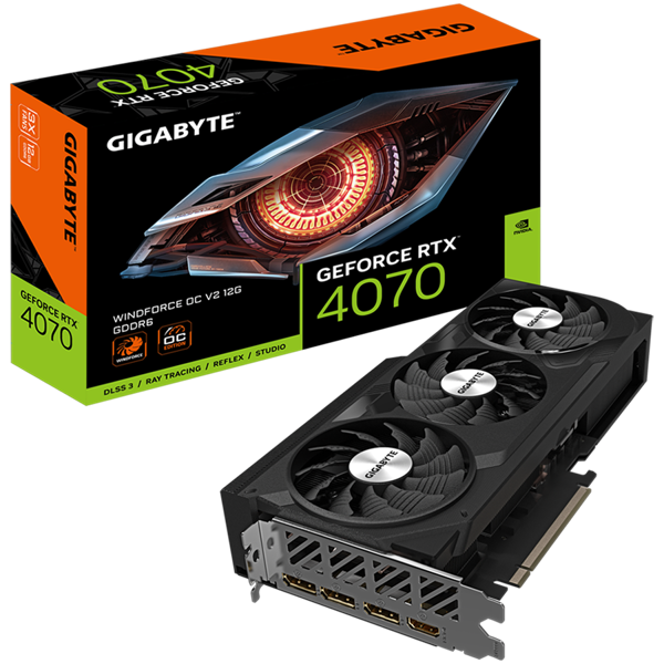 Grafička Gigabyte GeForce RTX4070 Windforce OC V2, 12GB GDDR6 - Slika 1