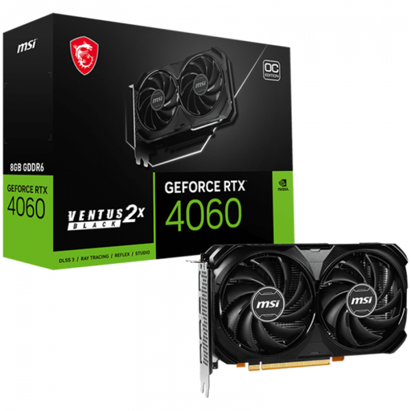 Grafička MSI GeForce RTX4060 Ventus 2X Black OC, 8GB GDDR6 - Slika 2