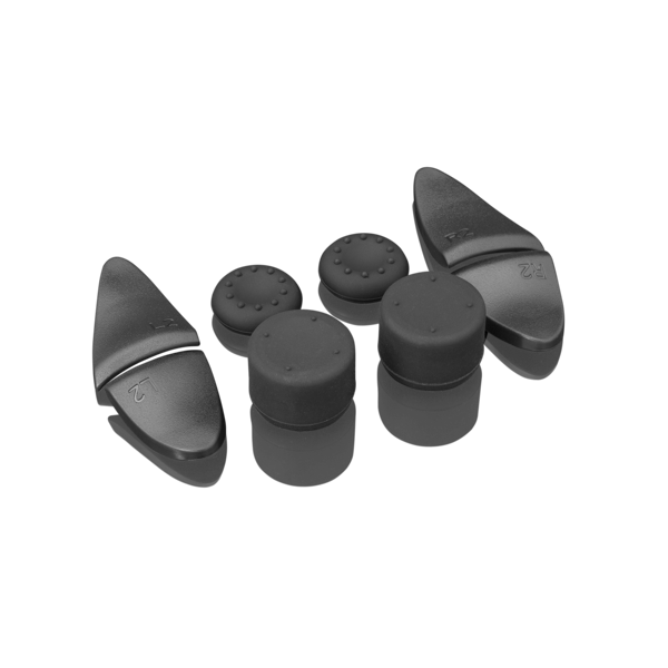 Gripovi za gljivice White Shark Hook PS5-513, silikonski/plastični, PS5, crni + produžeci za LR tipke - Slika 1