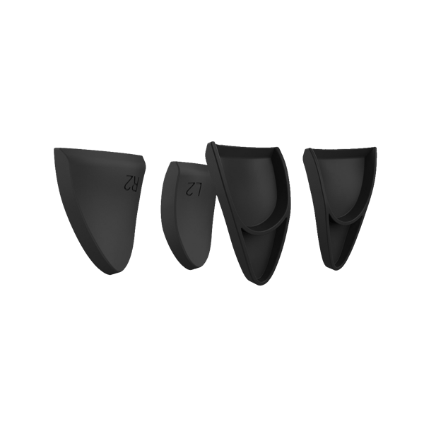 Gripovi za gljivice White Shark Hook PS5-513, silikonski/plastični, PS5, crni + produžeci za LR tipke - Slika 2