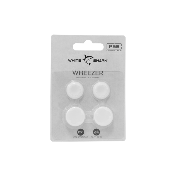 Gripovi za gljivice White Shark Wheezer PS5-817, silikonski, PS5, bijeli - Slika 2