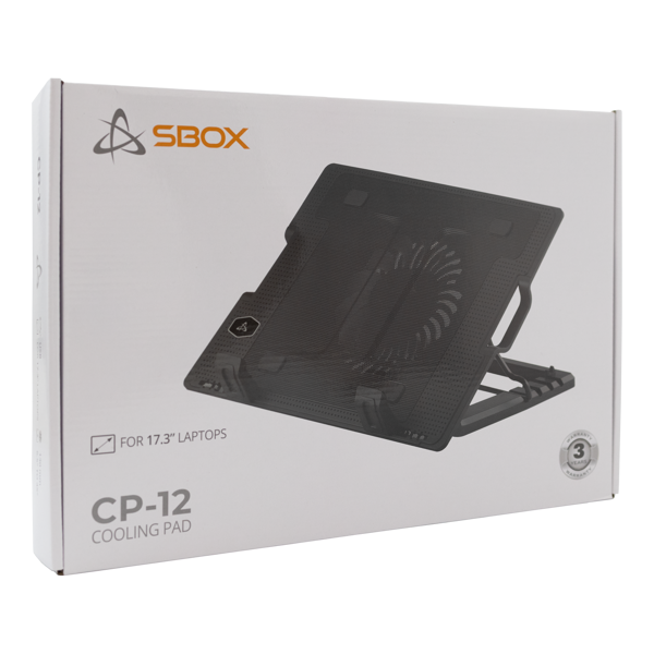 Hladnjak za prijenosno računalo SBOX CP-12, do 17.3", crni - Slika 11