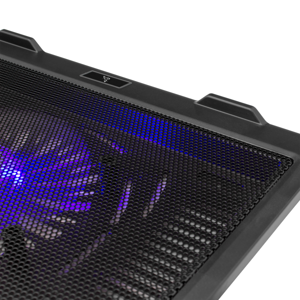 Hladnjak za prijenosno računalo SBOX CP-19, do 15.6", plavo LED, crni - Slika 4