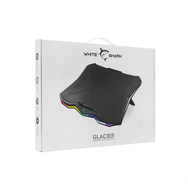 Hladnjak za prijenosno računalo White Shark GCP-03 Glacier, RGB, do 17.3", crni - Slika 7