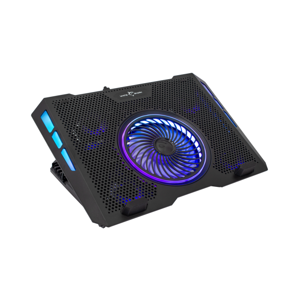 Hladnjak za prijenosno računalo White Shark GCP-13 Aurora, do 17.3", RGB, crni - Slika 1