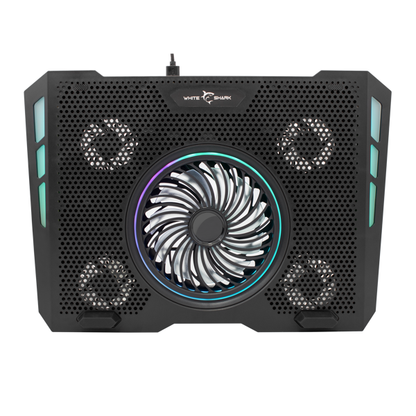 Hladnjak za prijenosno računalo White Shark GCP-13 Aurora, do 17.3", RGB, crni - Slika 3
