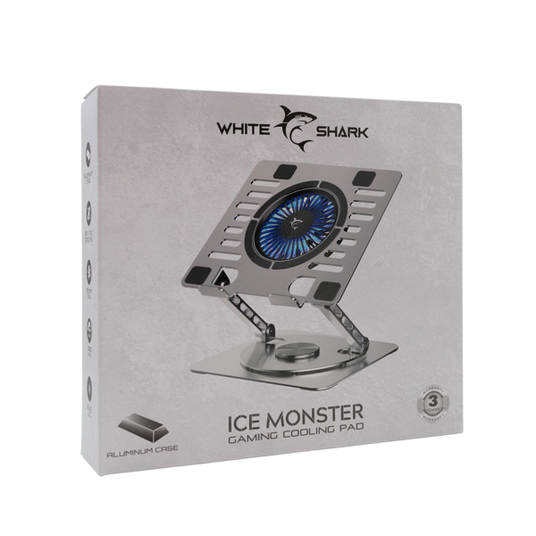 Hladnjak za prijenosno računalo White Shark GCP-16 Ice Monster, do 17.3", sivi - Slika 8