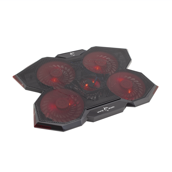 Hladnjak za prijenosno računalo White Shark GCP-29 Ice Wizard, do 17.3", crveno LED, crni - Slika 1