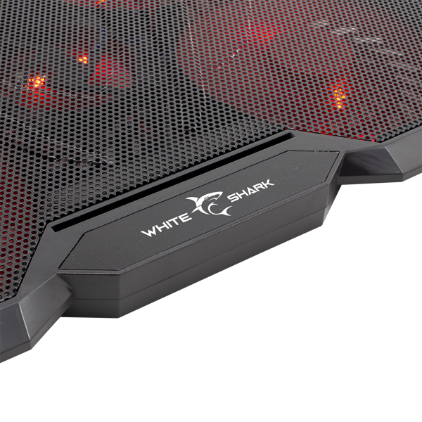 Hladnjak za prijenosno računalo White Shark GCP-29 Ice Wizard, do 17.3", crveno LED, crni - Slika 2